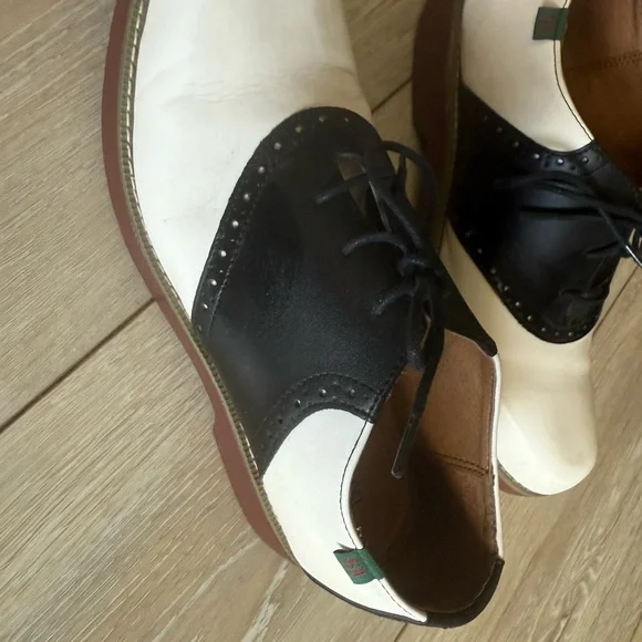 Leather School Issue saddle shoes. 1950s costume. Grease musical. Like new - Picture 2 of 9